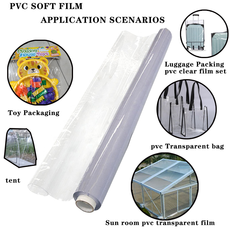 PVC transparent film rolls are used for tableclothe