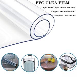 0.02-0.07mm pvc super transparent film roll support customized 